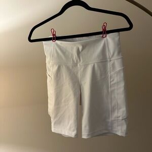 Athleta White Bike Shorts Classic Style